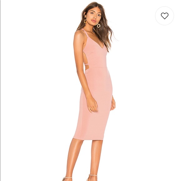 by the way Reigh Strappy Midi Dress in Mauve - Picture 1 of 4